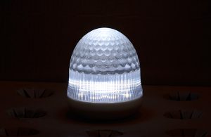 最新LEDサイン球・側面図（白）